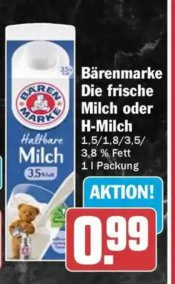 HIT Bärenmarke Die frische Milch oder H-Milch Angebot