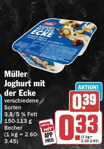 HIT MÜLLER Joghurt mit der Ecke Angebot