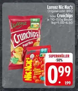 Edeka Lorenz Nic Nac‘s Original oder BBQ oder Crunchips Angebot