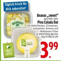 Edeka Ananas „sweet“ geschält oder Pina Colada Oat Angebot
