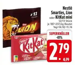 Edeka Nestlé Smarties , Lion oder KitKat Mini Angebot