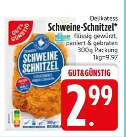 Edeka Delikatess Schweine-Schnitzel Angebot