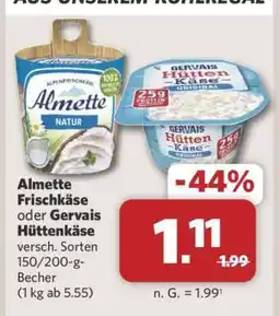 Combi Almette Frischkäse oder Gervais Hüttenkäse Angebot