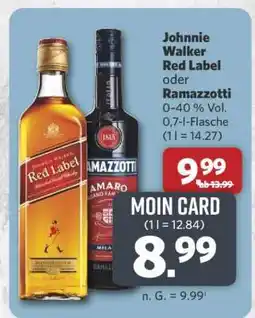 Combi Johnnie Walker Red Label oder Ramazzotti Angebot
