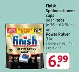 Rossmann Finish Spülmaschinen-caps oder -tabs Angebot