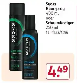 Rossmann SYOSS Haarspray Angebot