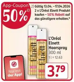 Rossmann L’Oréal Elnett Haarspray Angebot