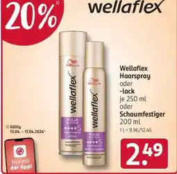 Rossmann Wellaflex Haarspray oder -lack je 250 ml oder Schaumfestiger 200 ml Angebot