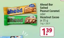 Rossmann Ahead Bar Salted Peanut Caramel oder Hazelnut Cacao Angebot