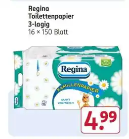 Rossmann Regina Toilettenpapier 3-lagig Angebot