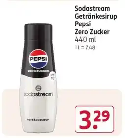 Rossmann Sodastream Getränkesirup Pepsi Zero Zucker Angebot