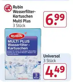 Rossmann Rubin Wasserfilter-Kartuschen Multi Plus 3 Stück Angebot