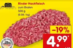 Netto Marken-Discount Gut Ponholz Rinder-Hackfleisch Angebot