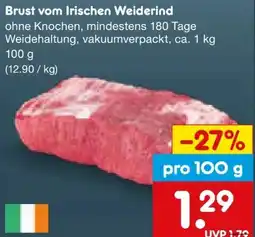 Netto Marken-Discount Brust vom Irischen Weiderind Angebot