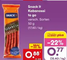 Netto Marken-Discount Snack !t Kabanossi to go Angebot
