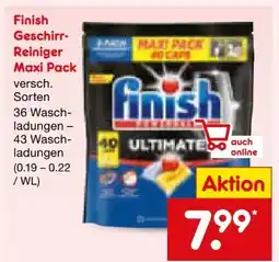 Netto Marken-Discount Finish Geschirrspülmittel-Tabs Maxi Pack Angebot