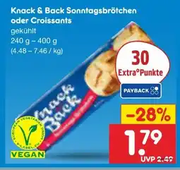 Netto Marken-Discount Knack & Back Sonntags-Brötchen Vegan Angebot