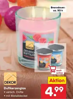 Netto Marken-Discount Dekor Duft-Kerzenglas Angebot