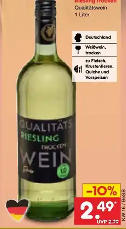 Netto Marken-Discount Riesling Qualitätswein Angebot