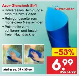 Netto Marken-Discount CleverClean Azur-Glanztuch 2in1 Angebot