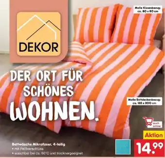 Netto Marken-Discount Dekor Mikrofaser-Bettwäsche Angebot