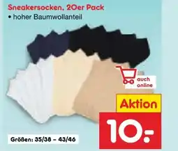 Netto Marken-Discount Unisex Sneakersocken 20er Pack Angebot