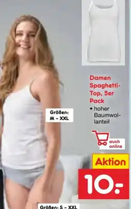 Netto Marken-Discount Spirit of Colours Damen Spaghetti-Top 5er Pack Angebot