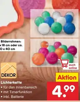 Netto Marken-Discount Dekor LED Lichterkette Angebot