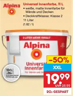 Netto Marken-Discount Alpina Universal Innenfarbe Angebot