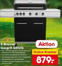 Netto Marken-Discount Grillfürst 5-Brenner Gasgrill G510G Angebot