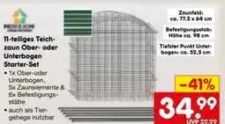 Netto Marken-Discount Prestige Home Teichzaun Oberbogen Starter-Set Angebot