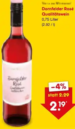 Netto Marken-Discount Villa am Weinberg Dornfelder Rosé Angebot