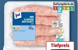 REWE Center ja! Grobe Bratwurst Angebot