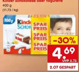 Netto Marken-Discount Ferrero Kinder Schokolade Angebot