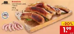 Netto Marken-Discount Gut Ponholz Bratwürste vom Schwein Angebot