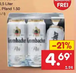 Netto Marken-Discount Krombacher Pilsener Angebot