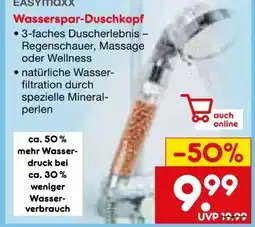 Netto Marken-Discount easy! MAXX Wasserspar-Duschkopf Angebot