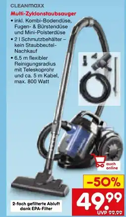 Netto Marken-Discount Clean Maxx Multi-Zyklonstaubsauger Angebot
