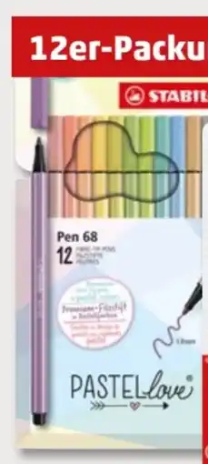 PENNY Stabilo Premium-Filzstifte Pen 68 Pastellove Etu Angebot