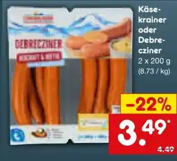 Netto Marken-Discount Chiemgauer Fleisch & Wurstwaren Käsekrainer Angebot