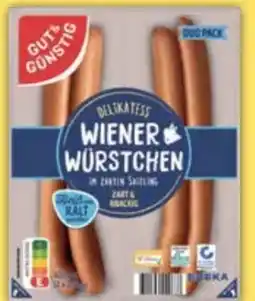 E-Center Gut & Günstig Delikatess Wiener Würstchen Angebot