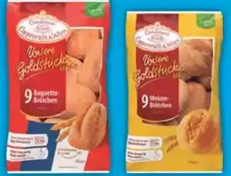 E-Center Coppenrath & Wiese Unsere Goldstücke 9 Baguette-Brötchen Angebot
