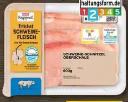 REWE Rewe Regional Schweine-Schnitzel-Oberschal Angebot