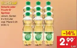 Netto Marken-Discount Star Drink Apfel Schorle Angebot