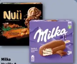 REWE Milka Stieleis Vanilla & Chocolate Swirl Angebot