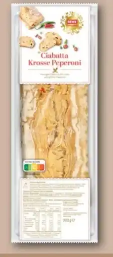 REWE Rewe Feine Welt Ciabatta Krosse Peperoni Angebot