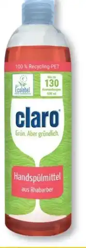 Budni Claro Spülmittel Rhabarber Angebot