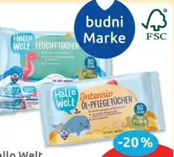 Budni Hallo Welt Öl-Pflegetücher Angebot