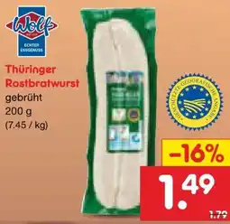 Netto Marken-Discount Wolf Thüringer Rostbratwurst Angebot