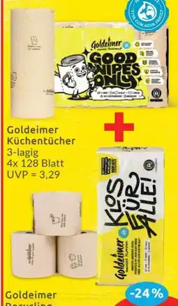 Budni Goldeimer Küchentücher + Toilettenpapier Angebot